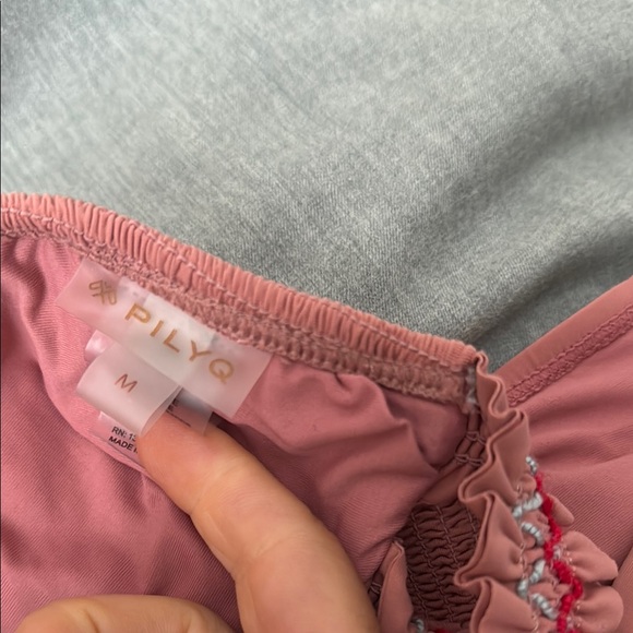 Pilyq Pink Bikini Set sz Medium EUC - Picture 4 of 5